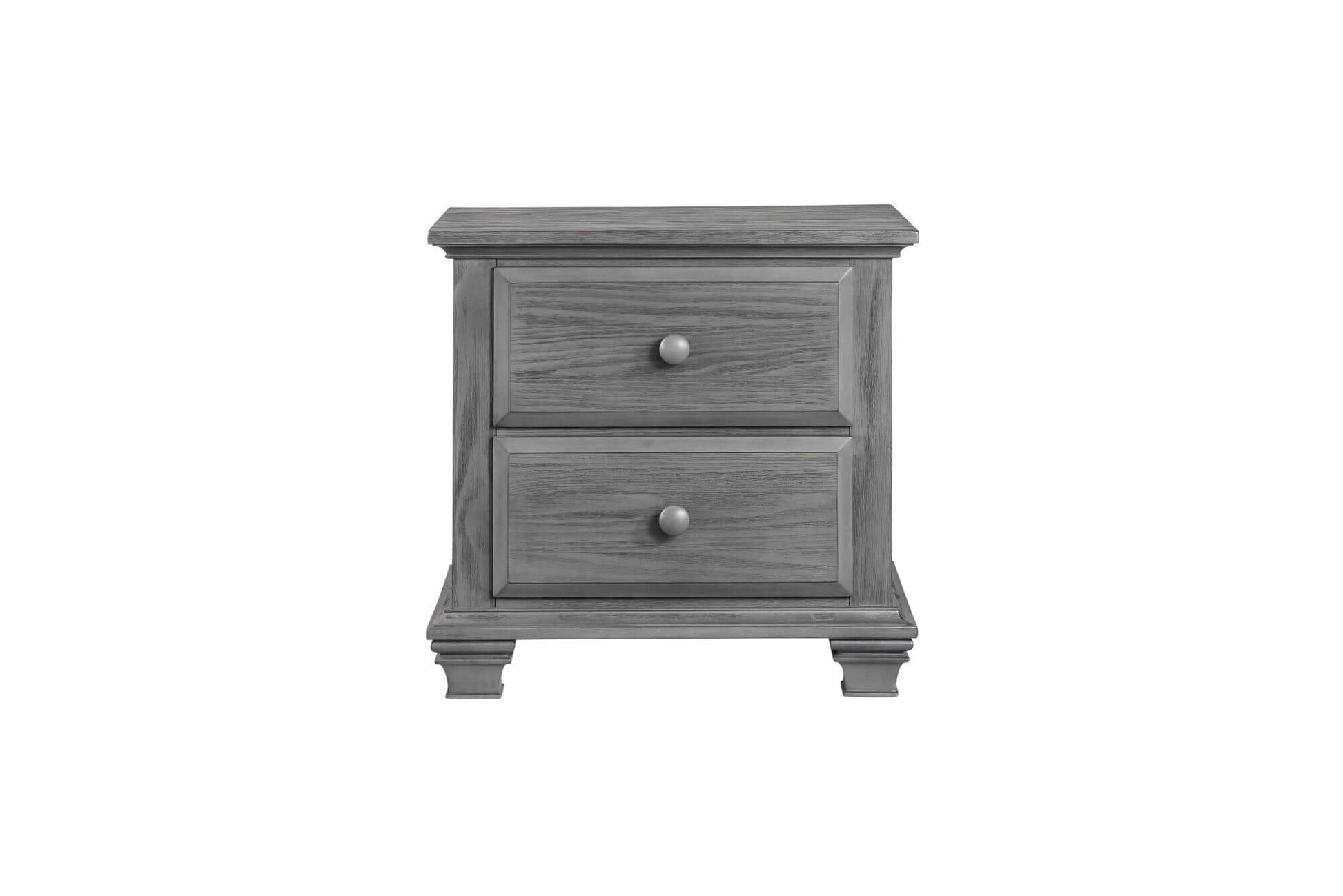 Kenilworth 2-Drawer Nightstand - Front View of Kenilworth 2-Drawer Nightstand Graphite Gray