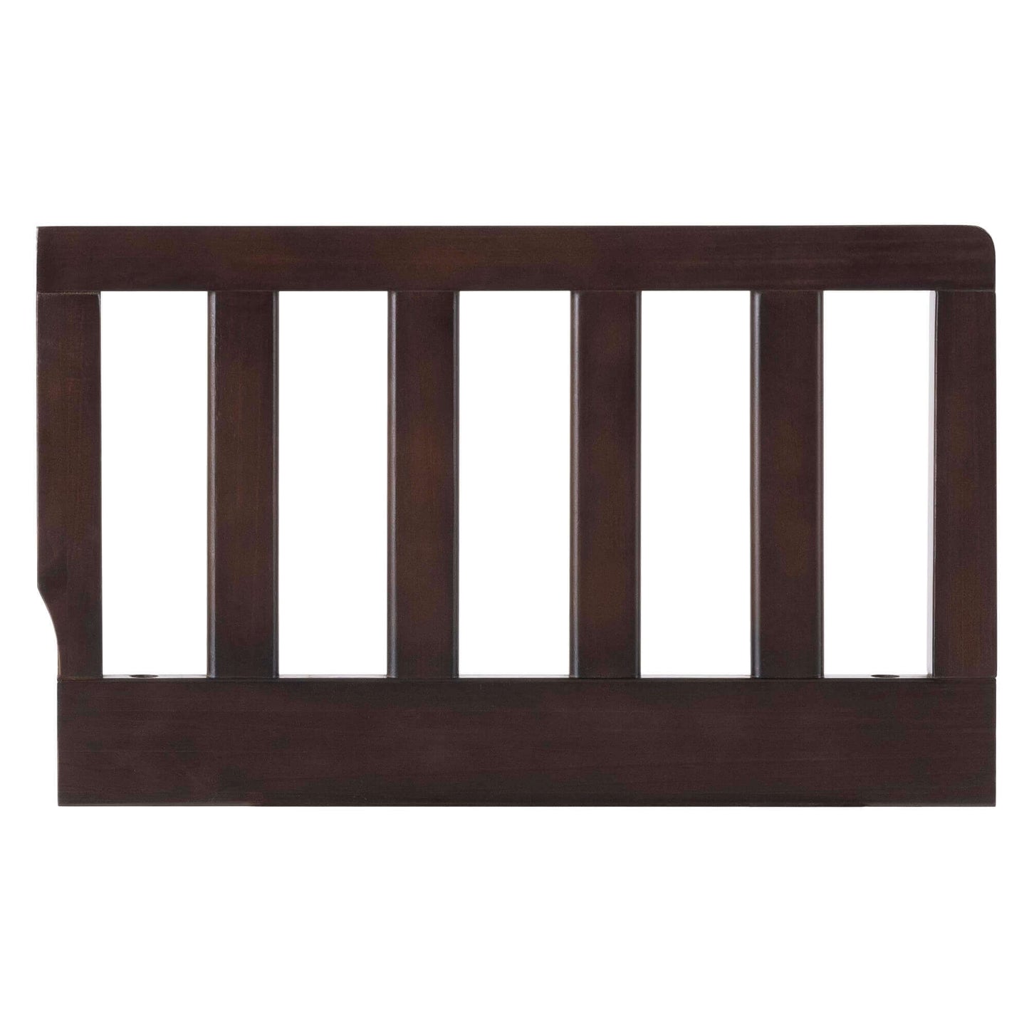 Lazio 4-in-1 Convertible Crib - Front View of Lazio Guard Rail Espresso