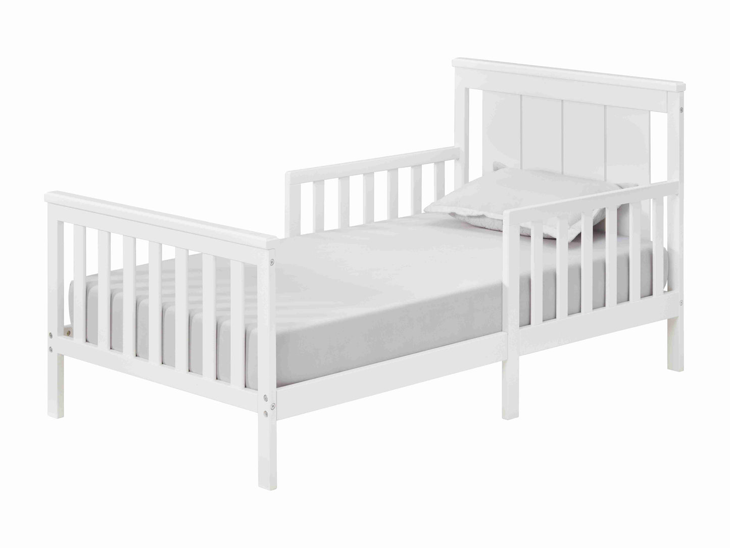 Lazio Toddler Bed - Side View of Toddler Bed White