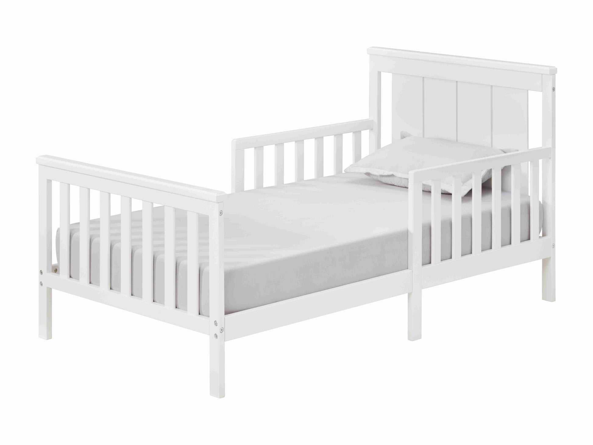 Lazio Toddler Bed - Side View of Toddler Bed White