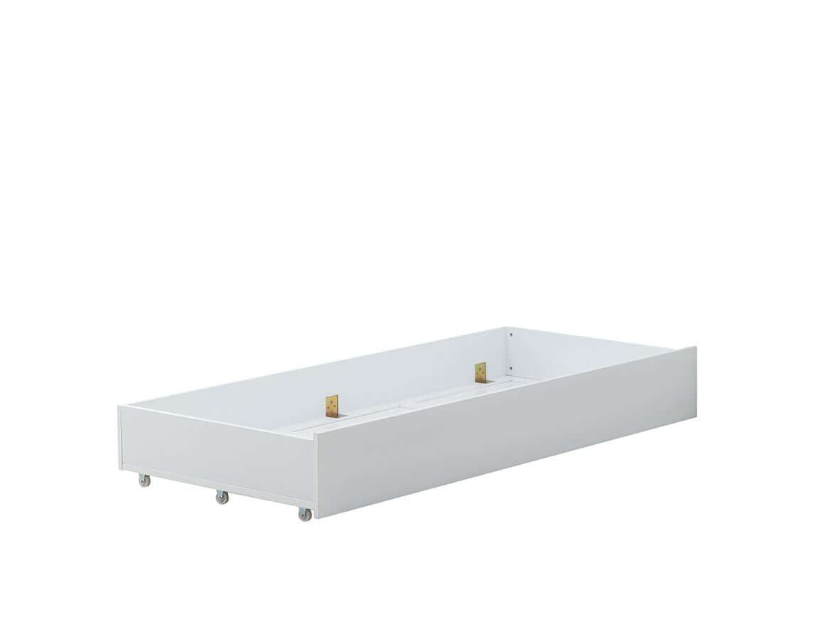 Trundle - Model 3739 - Inclined Side View of Trundle Model 3739 White Without Mattress