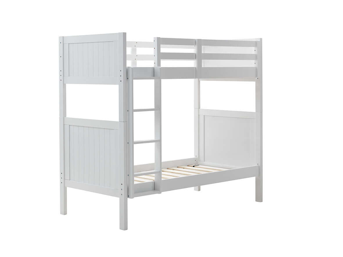 Bunk Bed - Model 2022- Inclined Side View of Bunk Bed Model 2022 White