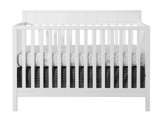Logan 4-in-1 Convertible Crib - Front View of Logan 4-in-1 Convertible Crib Snow White