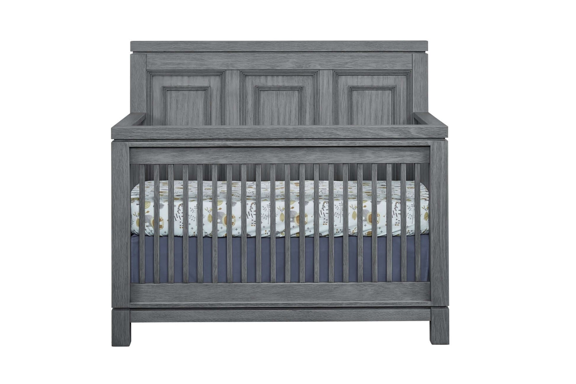 Manchester 4 In 1 Convertible Crib - Front View of Manchester 4 In 1 Convertible Crib Rustic Gray