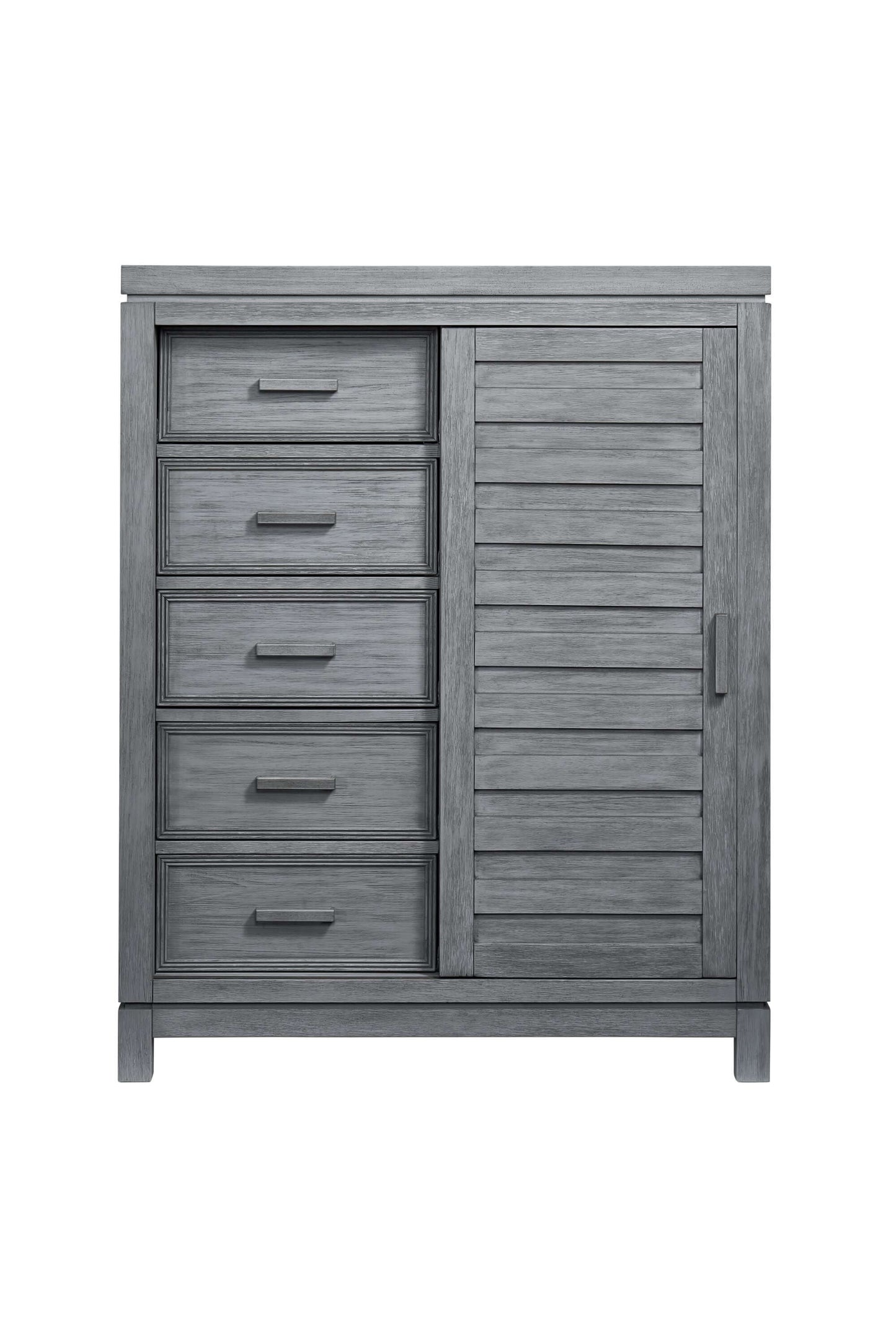 Manchester Chifferobe - Front View of Manchester Chifferobe Rustic Gray