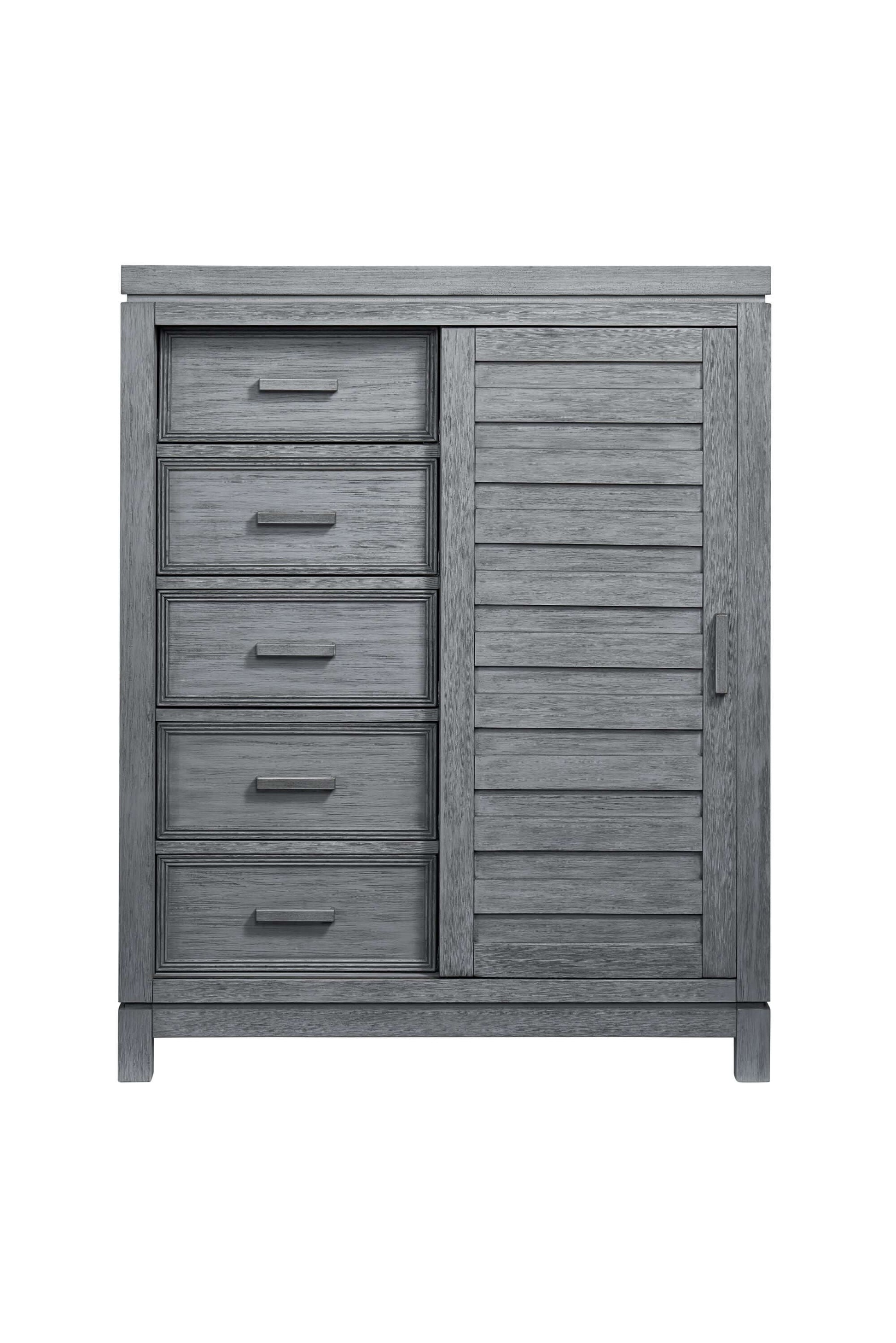 Manchester Chifferobe - Front View of Manchester Chifferobe Rustic Gray