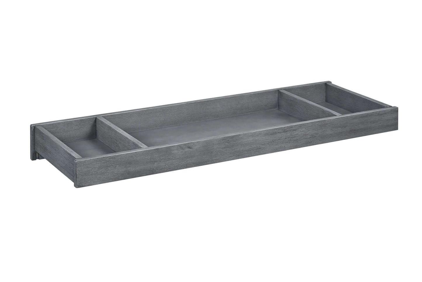 Manchester Changing Topper - Inclined Side View of Manchester Changing Topper Rustic Gray