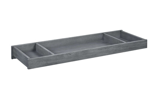 Manchester Changing Topper - Inclined Side View of Manchester Changing Topper Rustic Gray