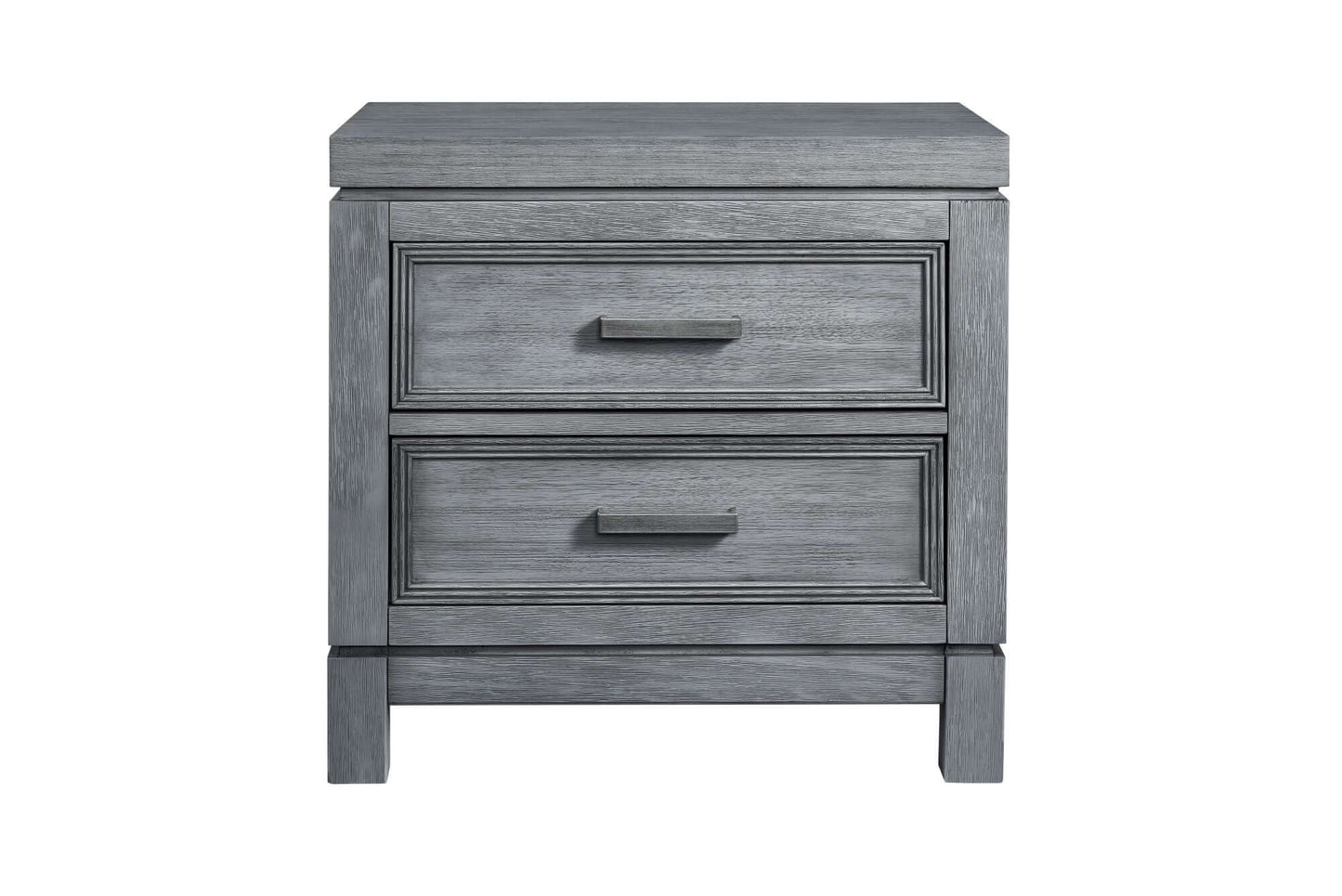 Manchester 2 Drawer Night Stand - Front View of Manchester 2 Drawer Night Stand Rustic Gray