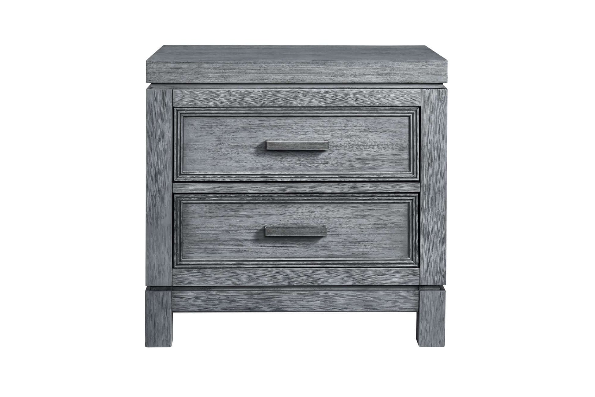 Manchester 2 Drawer Night Stand - Front View of Manchester 2 Drawer Night Stand Rustic Gray