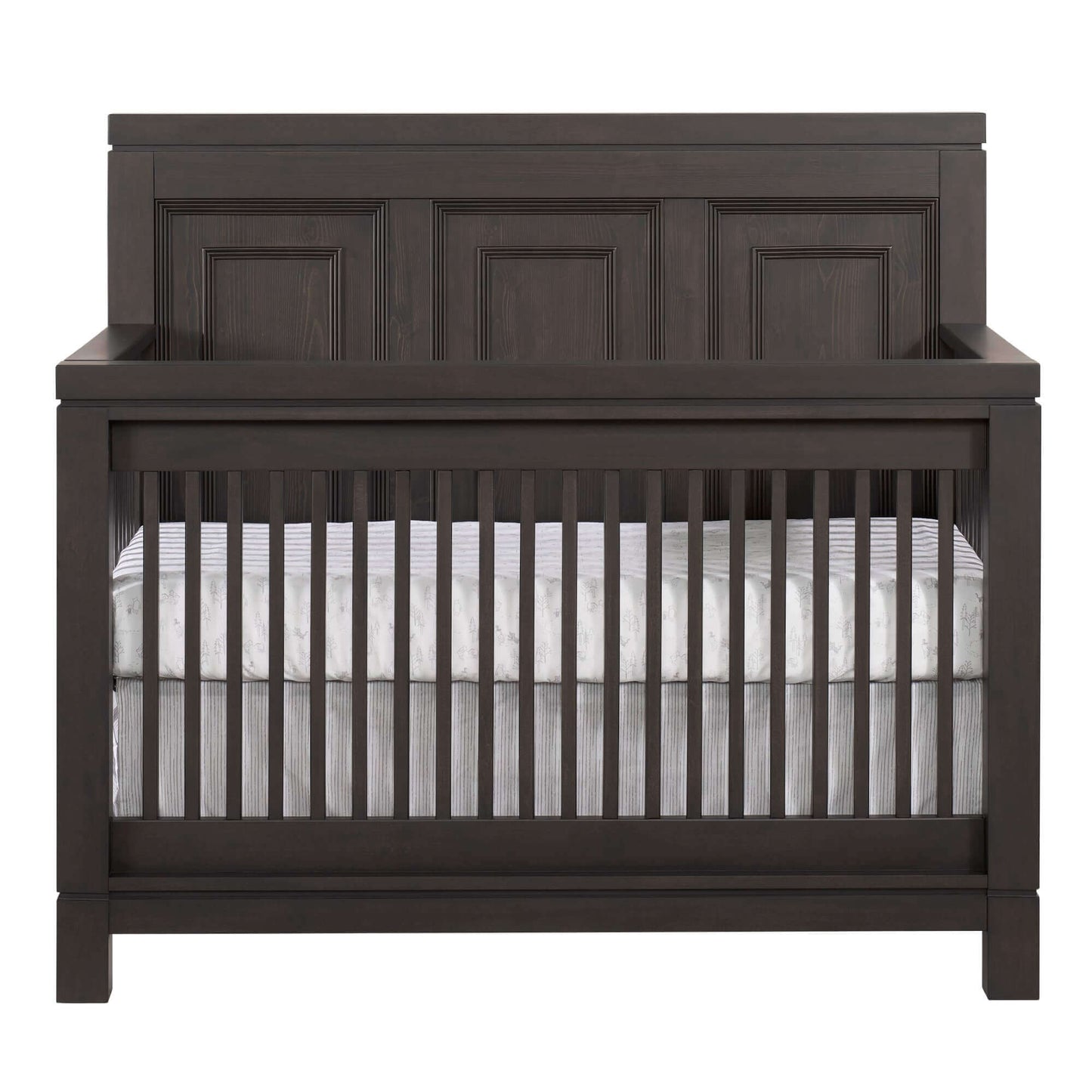 Manchester 4 In 1 Convertible Crib - Front View of Manchester 4 In 1 Convertible Crib Black Iron