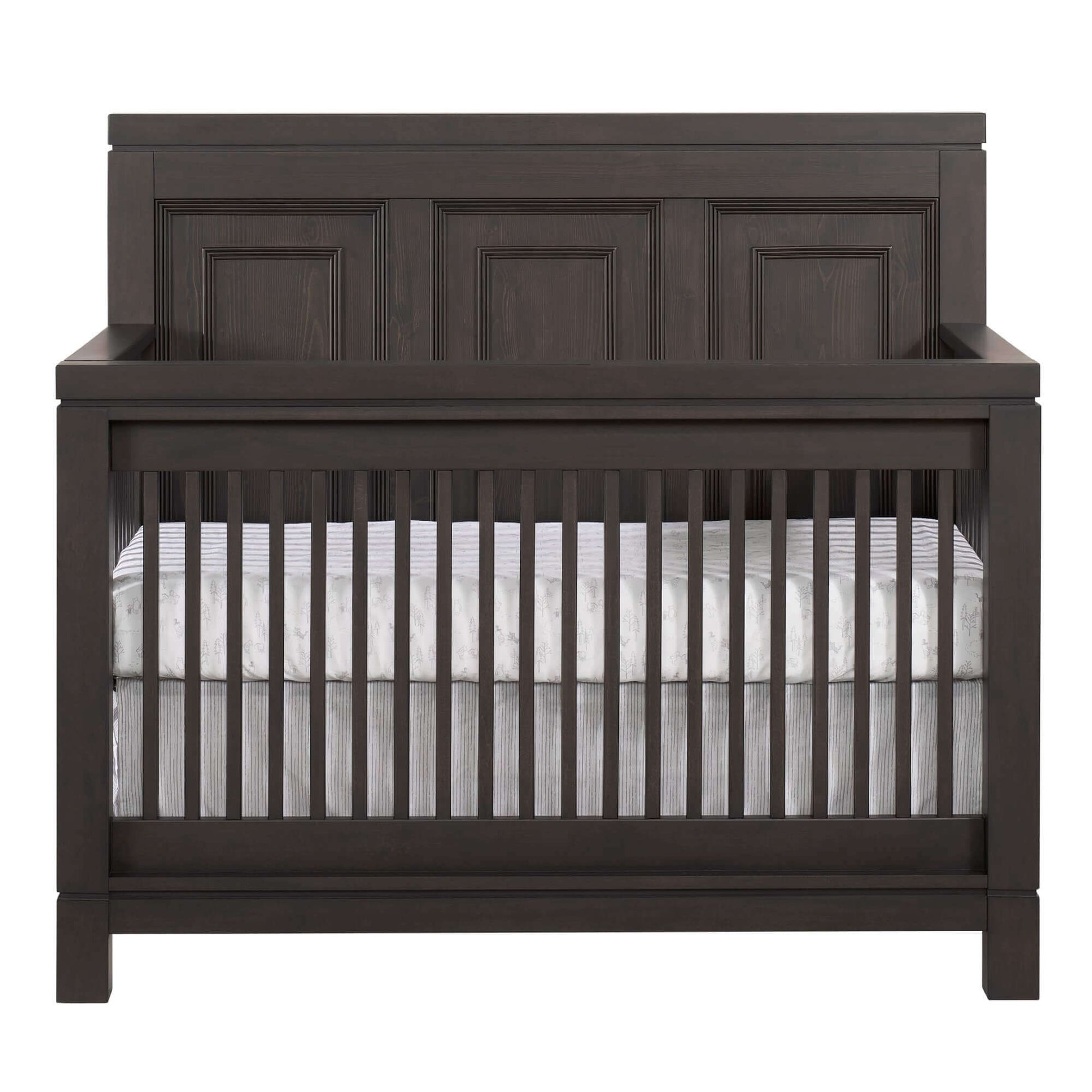 Manchester 4 In 1 Convertible Crib - Front View of Manchester 4 In 1 Convertible Crib Black Iron