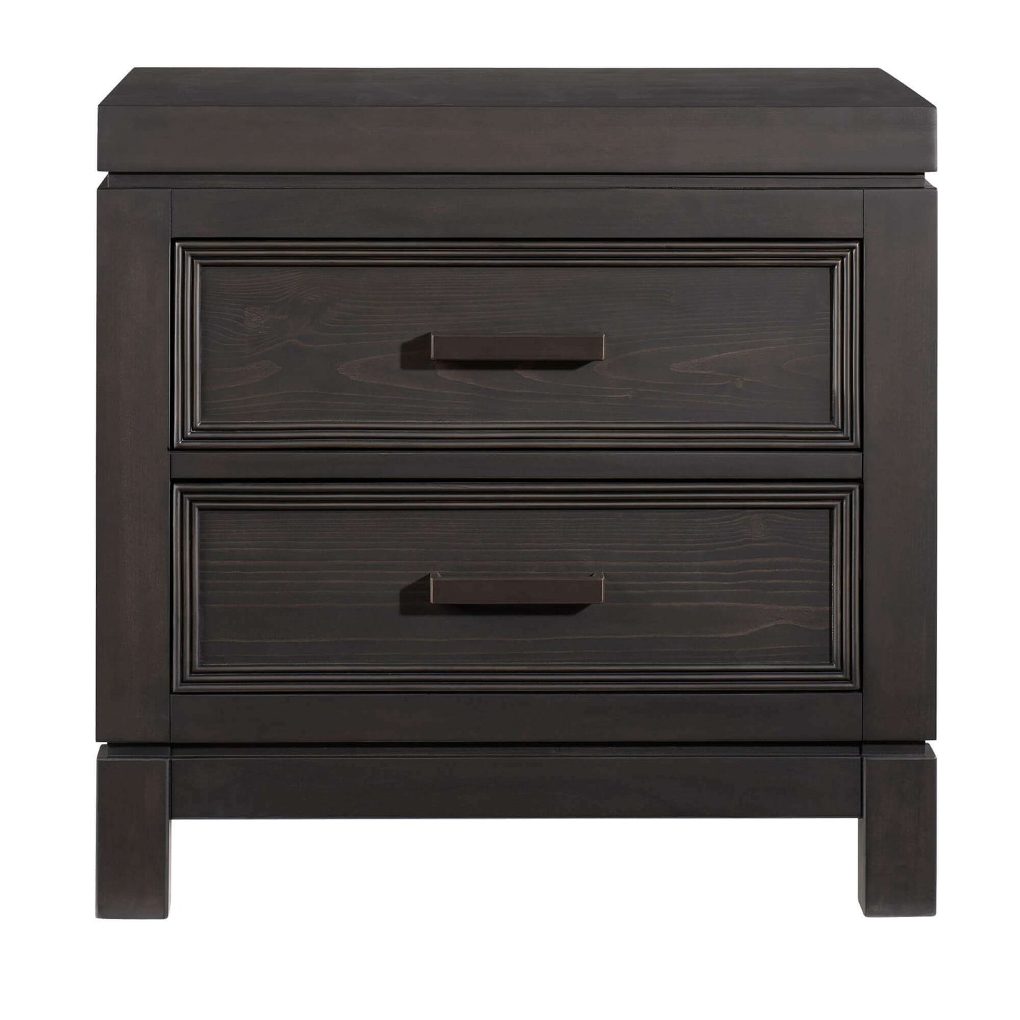 Manchester 2 Drawer Night Stand - Front View of Manchester 2 Drawer Night Stand Black Iron