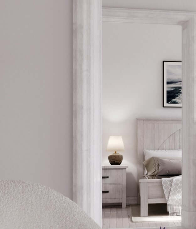 Relic Adult Bed Rail Conversion Kit- Lifestyle Image of Adult Full Size Bed Cloud From Other Room