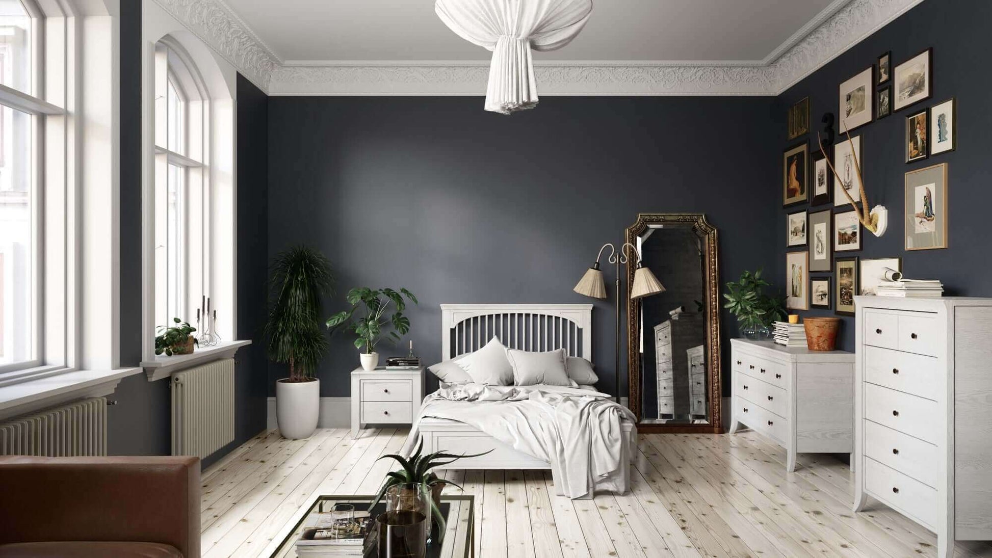 Cameo Adult Rail Conversion Kit - Lifestyle Image Front View of Cameo Full Sized Bed Steam with other Cameo Products-1