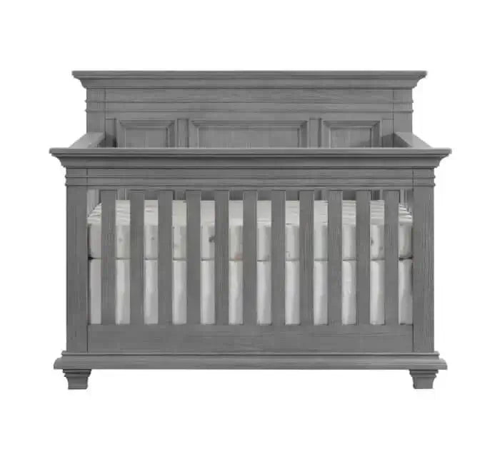 Weston 4 In 1 Convertible Crib - Front View of Weston 4 In 1 Convertible Crib Graphite Gray