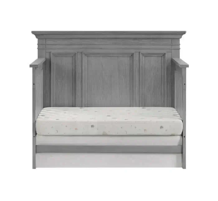 Weston 4 In 1 Convertible Crib - Front View of Weston Daybed Graphite Gray