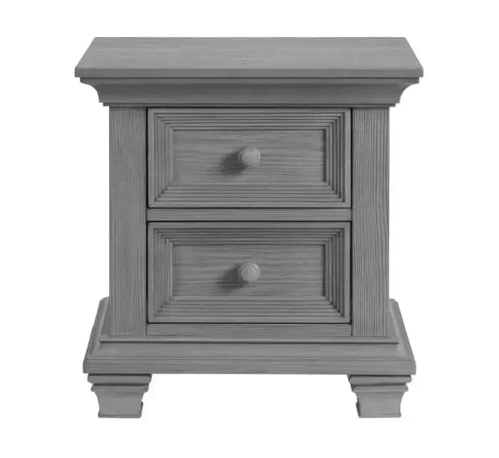 Weston Nightstand - Front View of Weston Nightstand Dusk Gray