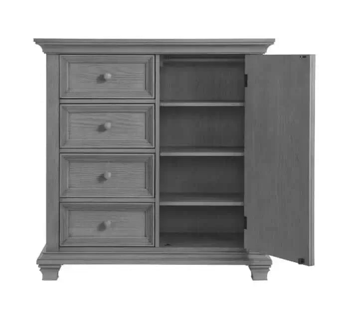 Weston Chifferobe - Front View of Open Door Weston Chifferobe Dusk Gray