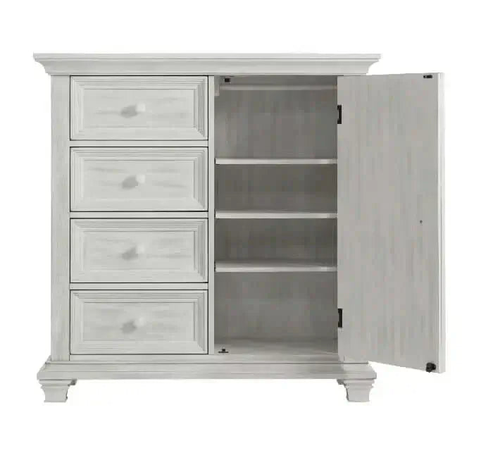Weston Chifferobe - Front View of Open Door Weston Chifferobe Vintage White
