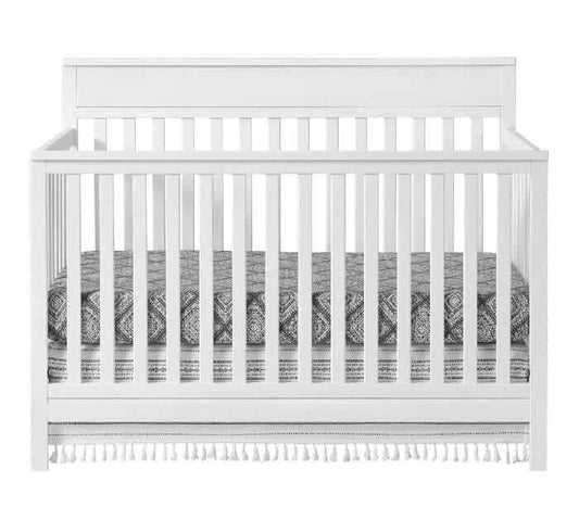 Castle Hill 4-in-1 Convertible Crib - Front View of Castle Hill 4-in-1 Convertible Crib Barn White