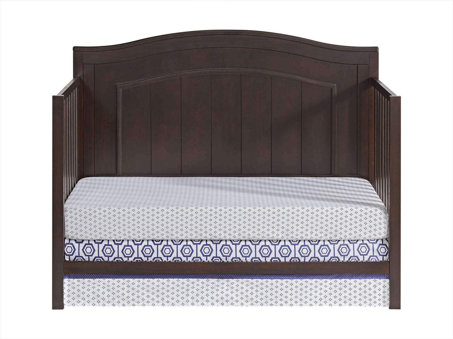 Nolan 4 in 1 Convertible Crib - Front View of Nolan Daybed Espresso