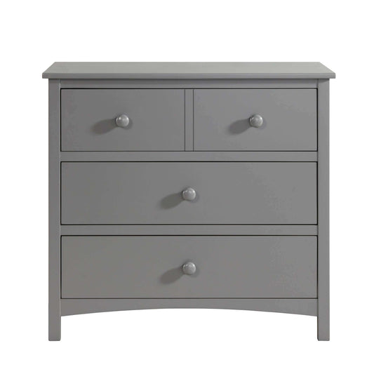 Universal 3-Drawer Dresser- RTA - Front View of Universal 3-Drawer Dresser Dove Gray