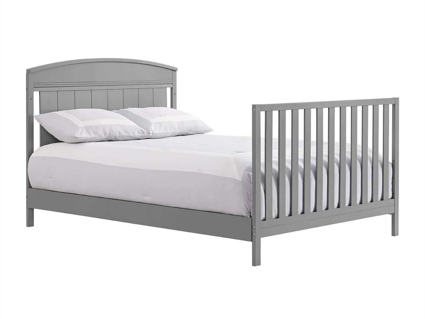 Pearson Full Bed Conversion Kit - Inclined Side View of Pearson Full Sized Bed Dove Gray