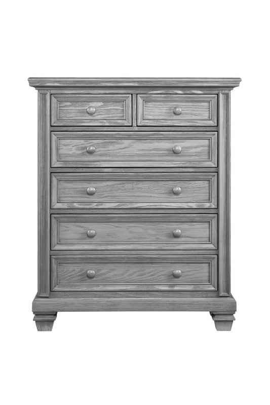 Richmond 6 Drawer Chest - Front View of Richmond 6 Drawer Chest Brushed Gray