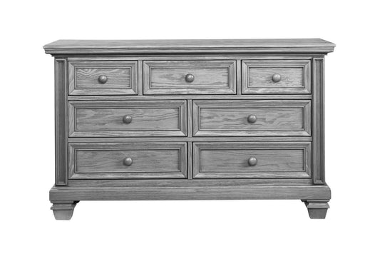 Richmond 7 Drawer Dresser - Front View of Richmond 7 Drawer Dresser Brushed Gray