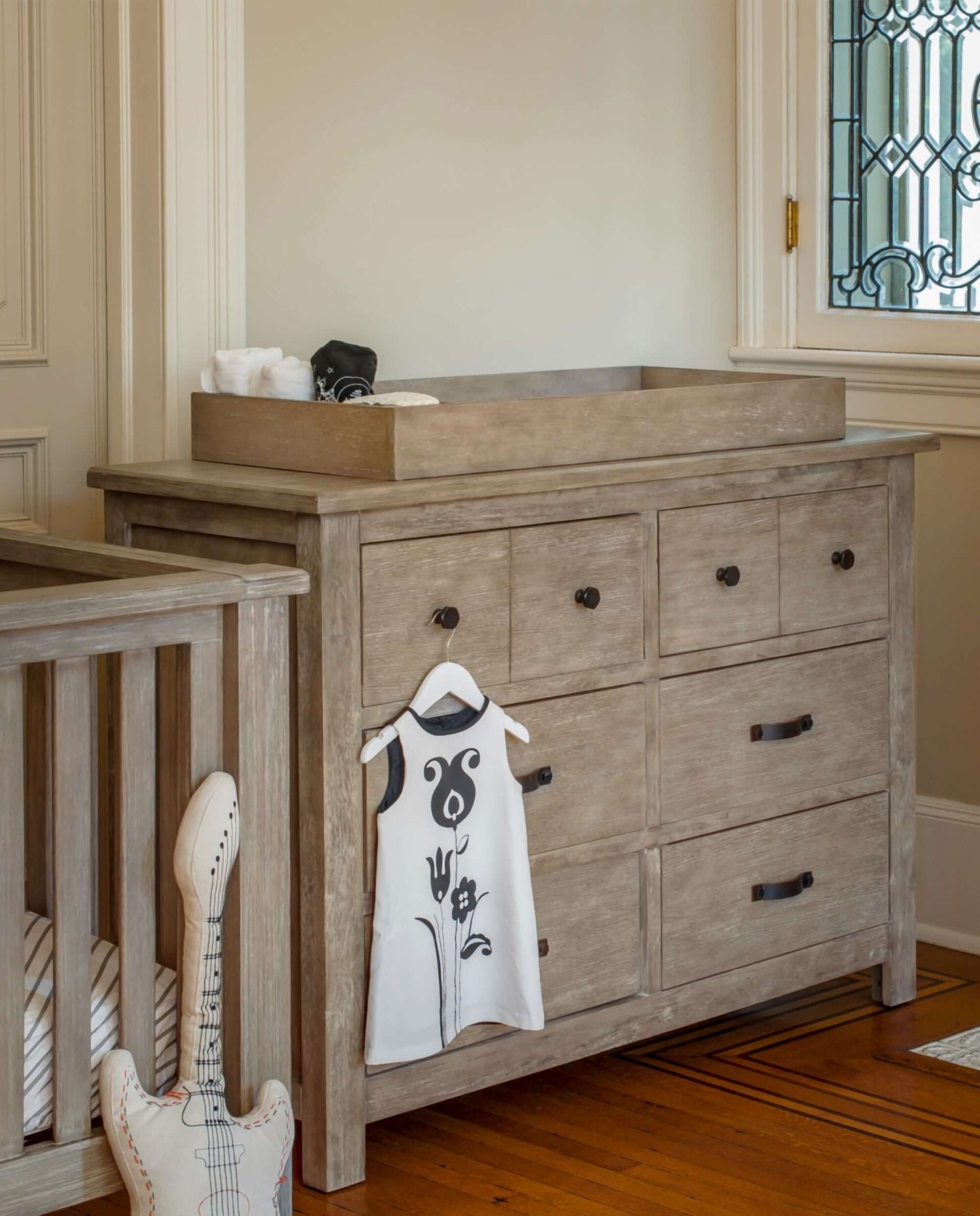 Relic 6 Drawer Dresser - Lifestyle Image Side View of 6 Drawer Dresser fossil