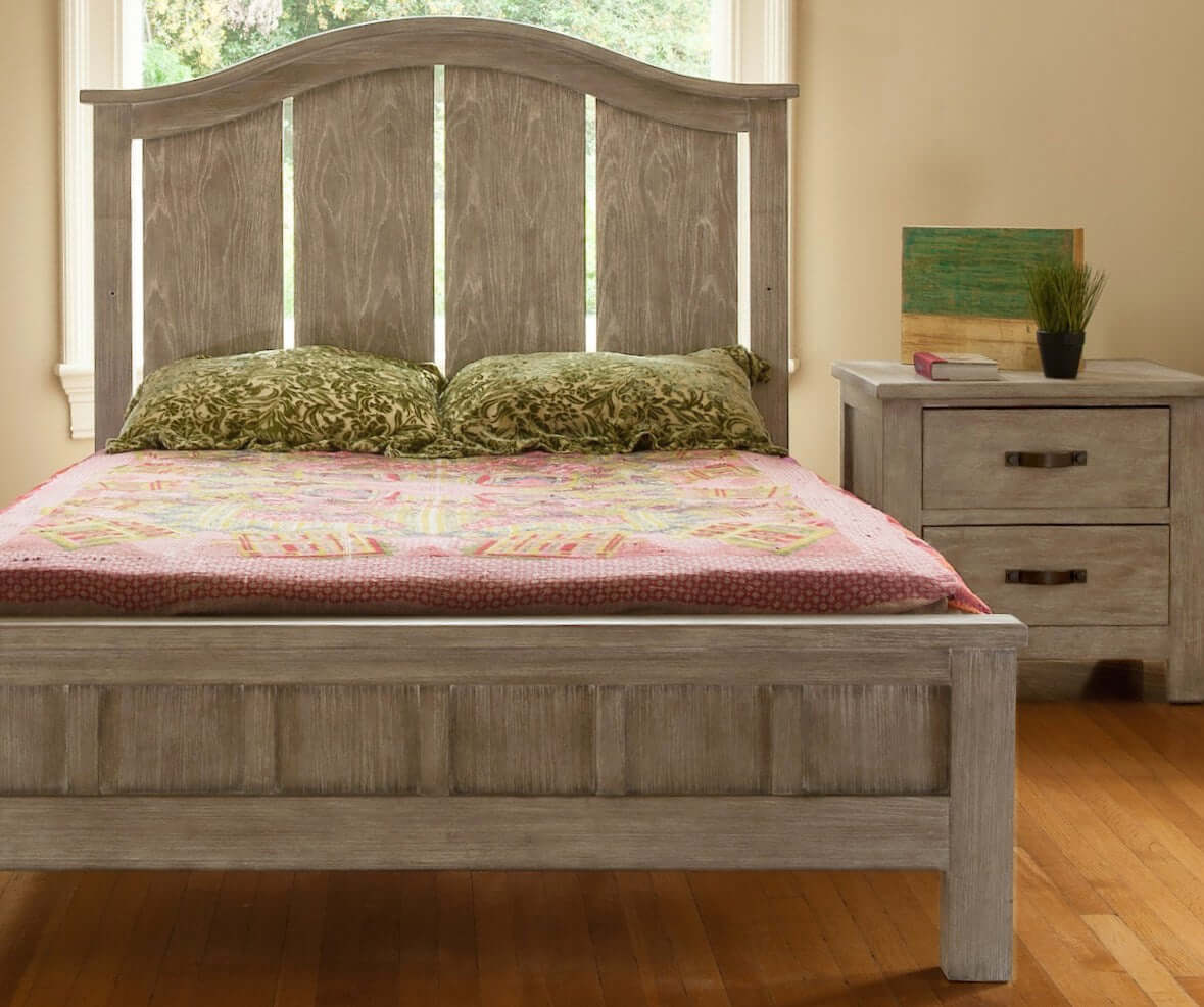 Relic Low Profile Footboard - Lifestyle Image Front View of Low Profile Footboard Fossil