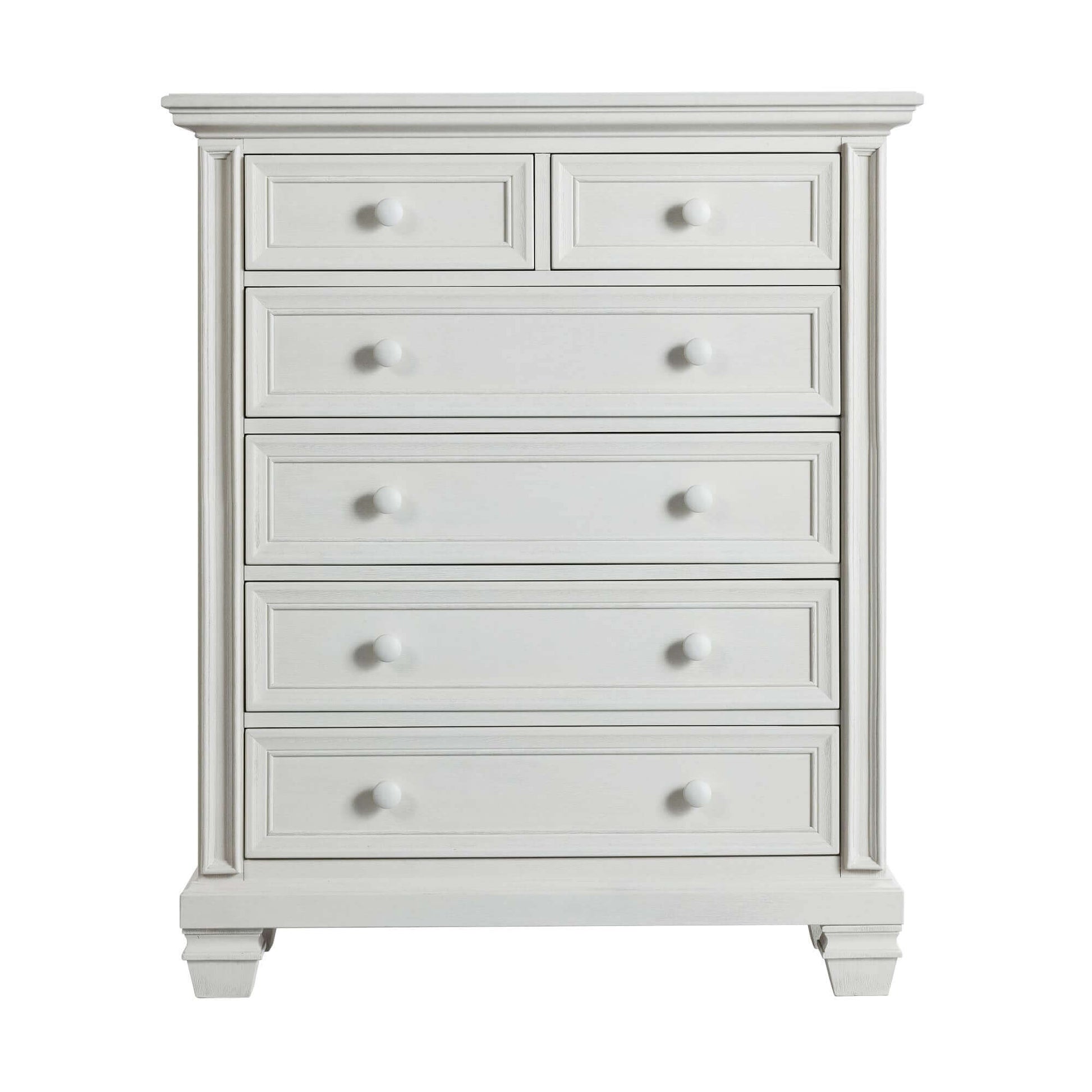 Richmond 6 Drawer Chest - Front View of Richmond 6 Drawer Chest Oyster White