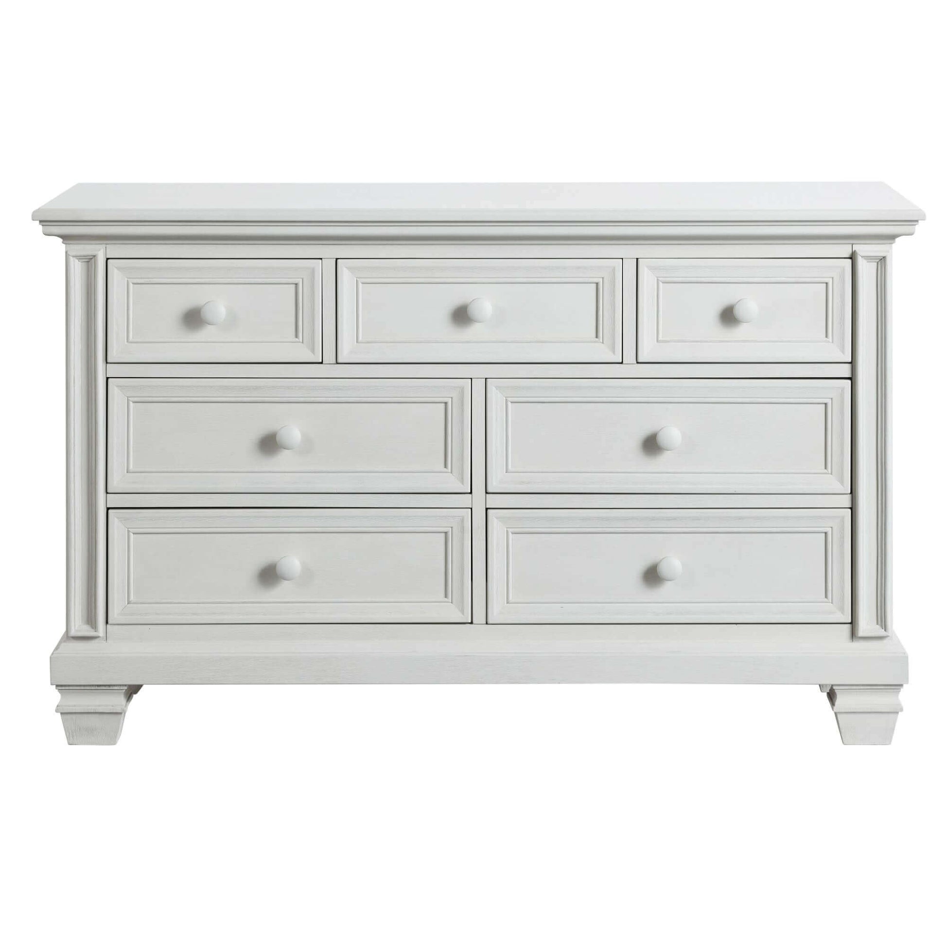 Richmond 7 Drawer Dresser - Front View of Richmond 7 Drawer Dresser Oyster White