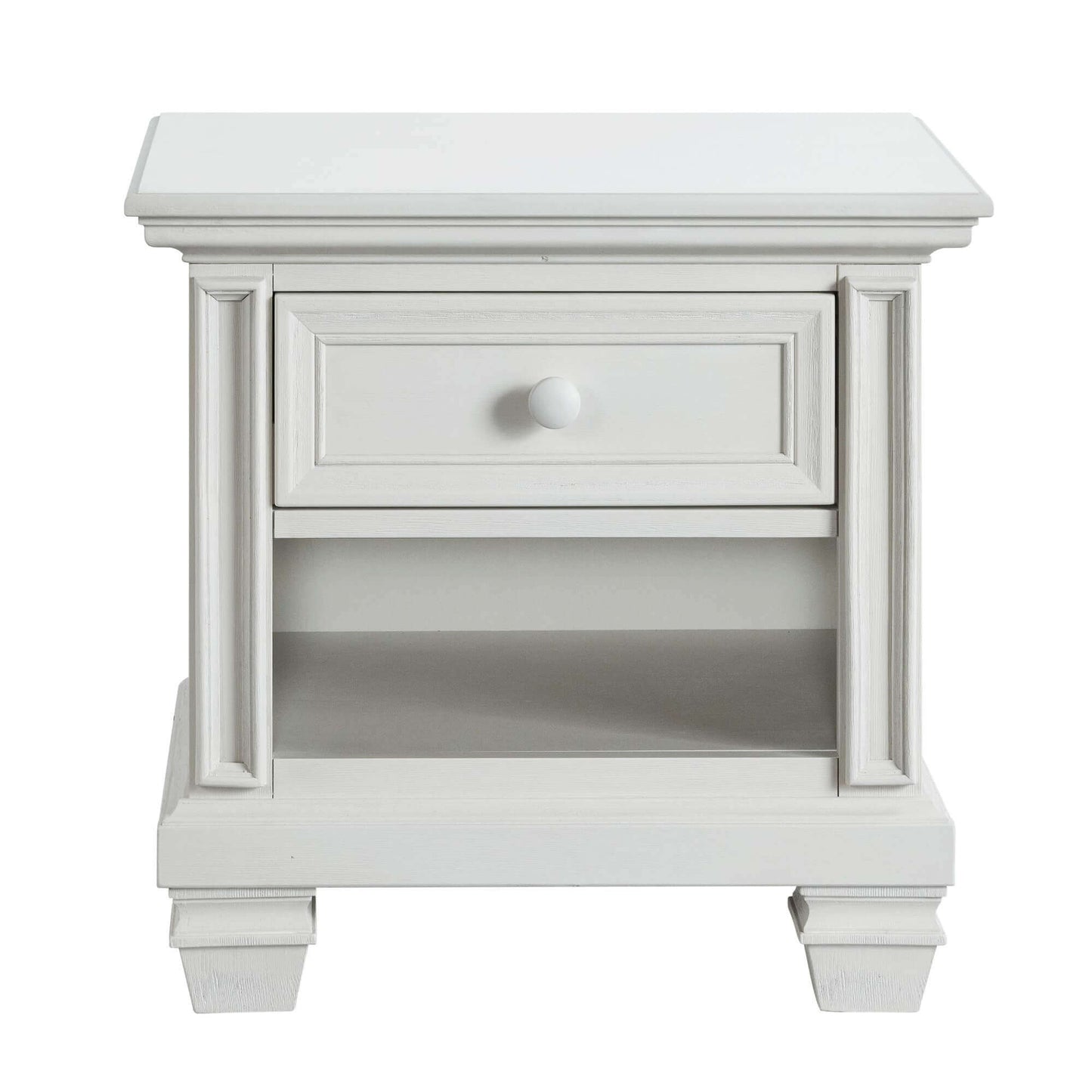 Richmond Nightstand - Front View of Richmond Nightstand Oyster White