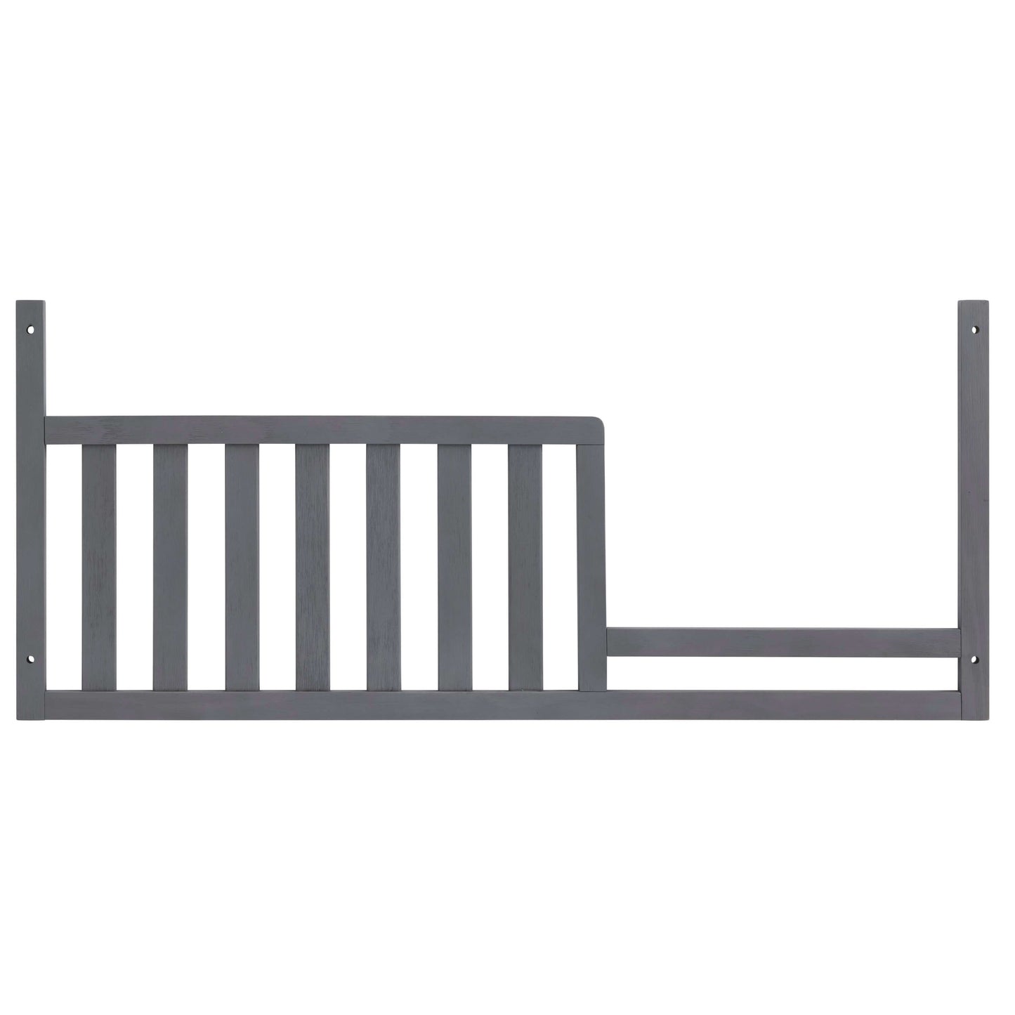 Ellison 4 In 1 Convertible Crib - Front View of Ellison Guard Rail Ash Gray