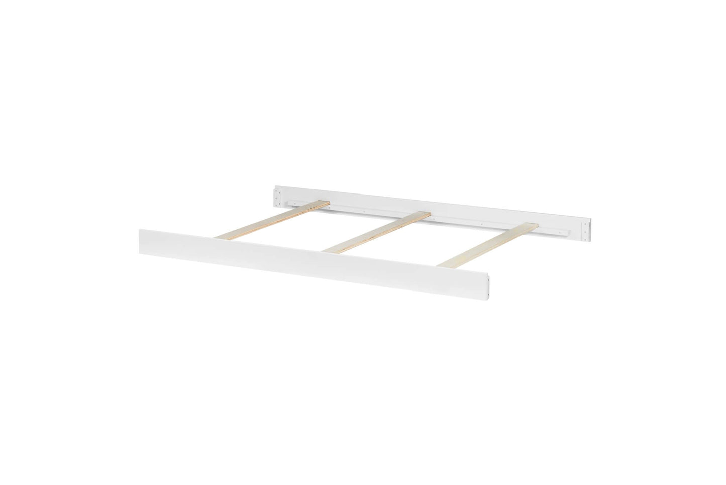 Emerson 4-in-1 Convertible Crib - Top Inclined View of Guard Rail of Emerson 4-in-1 Convertible Crib Snow White