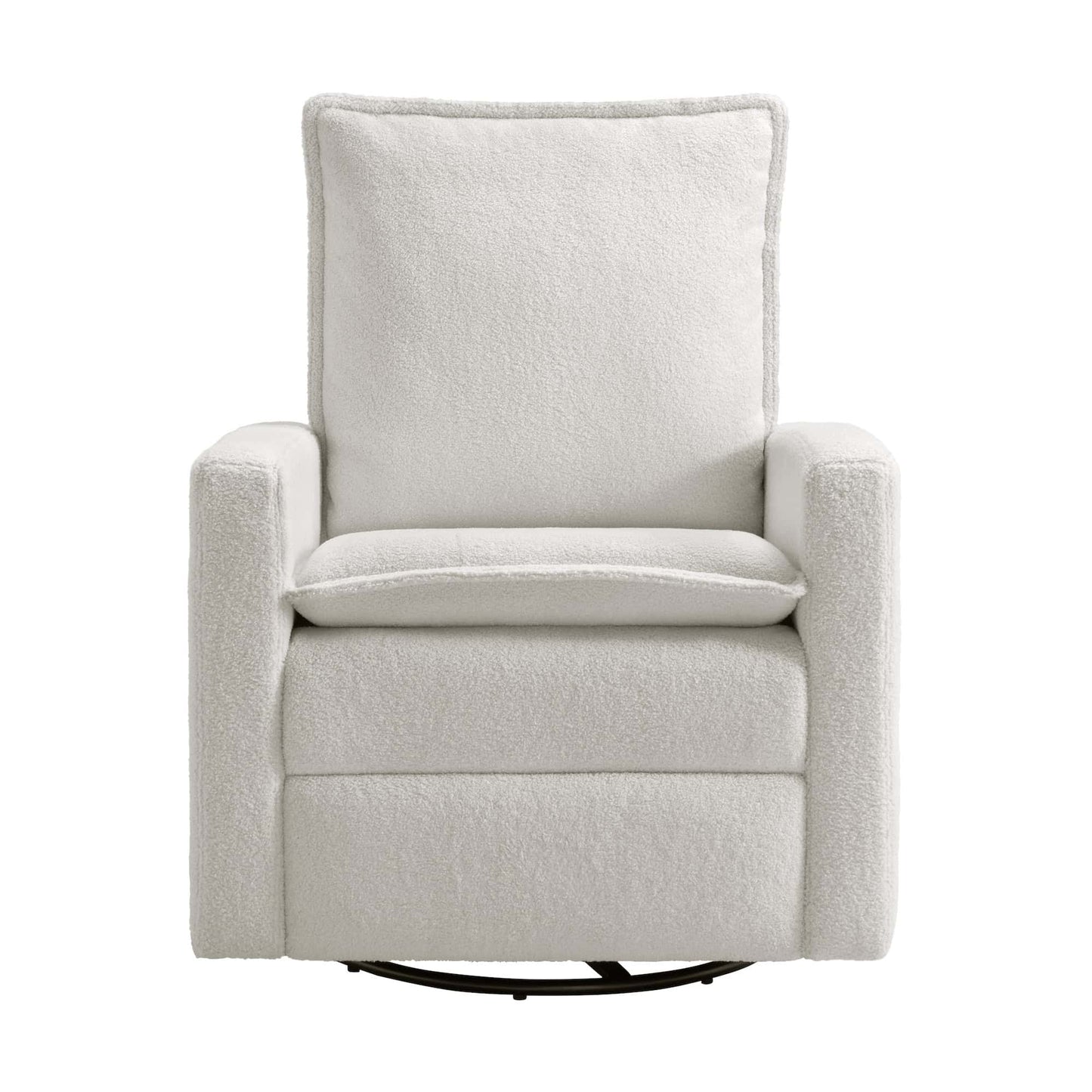 Uptown Nursery Swivel Rocker and Recliner - Front View of Uptown Nursery Swivel Rocker and Recliner Bounce White