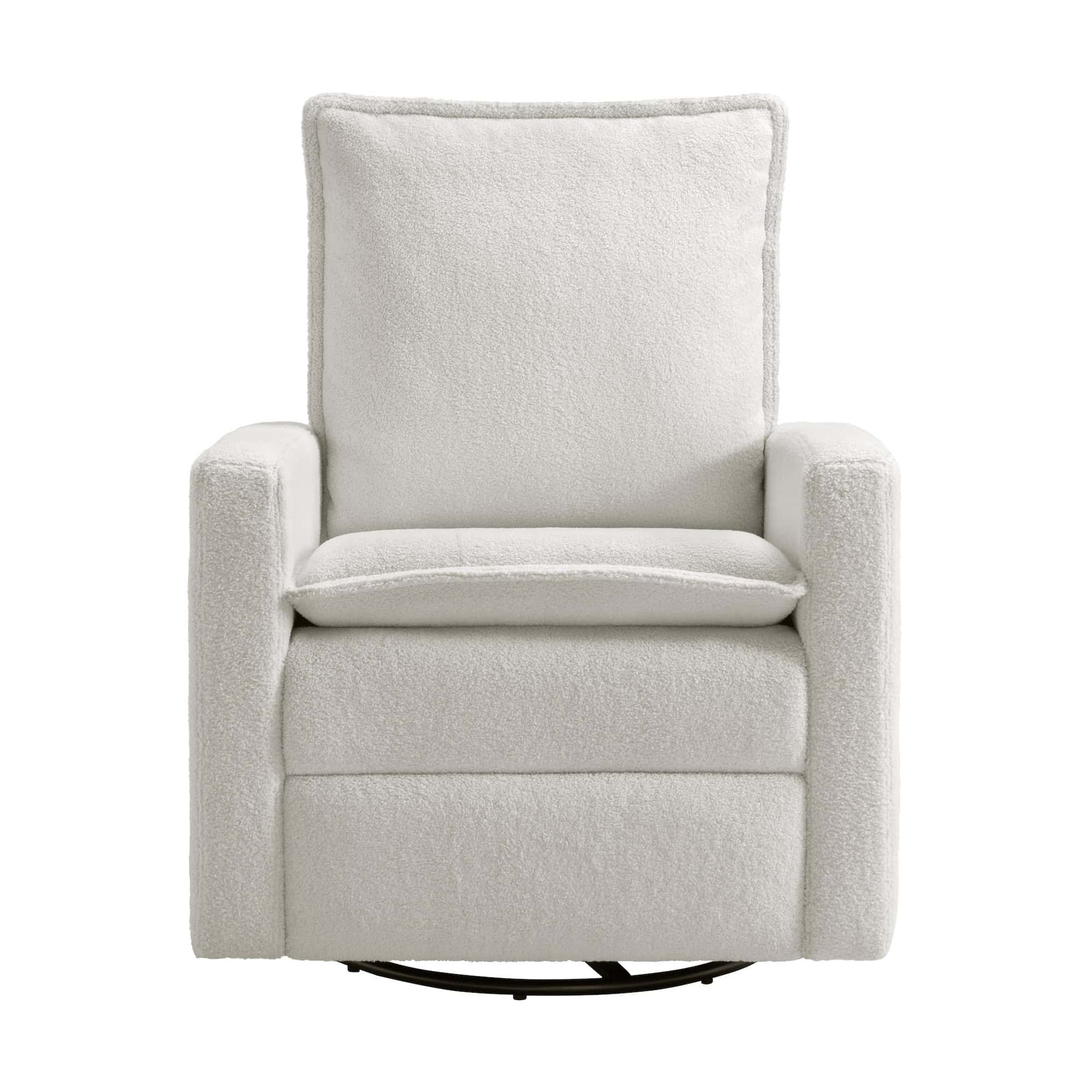 Uptown Nursery Swivel Rocker and Recliner - Front View of Uptown Nursery Swivel Rocker and Recliner Bounce White