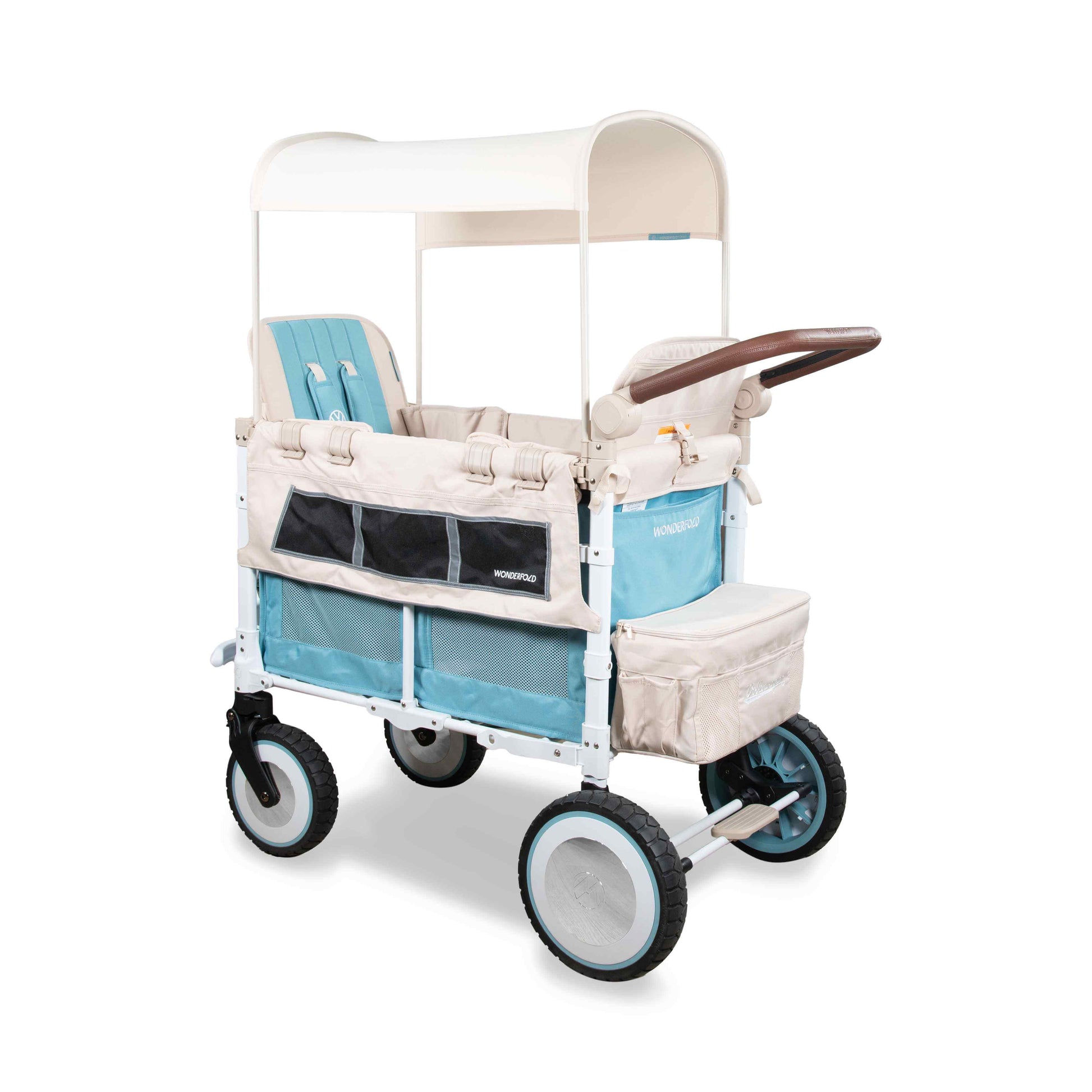 VW2 Volkswagen Stroller Wagon - Inclined Rear View of the Wagon Blue