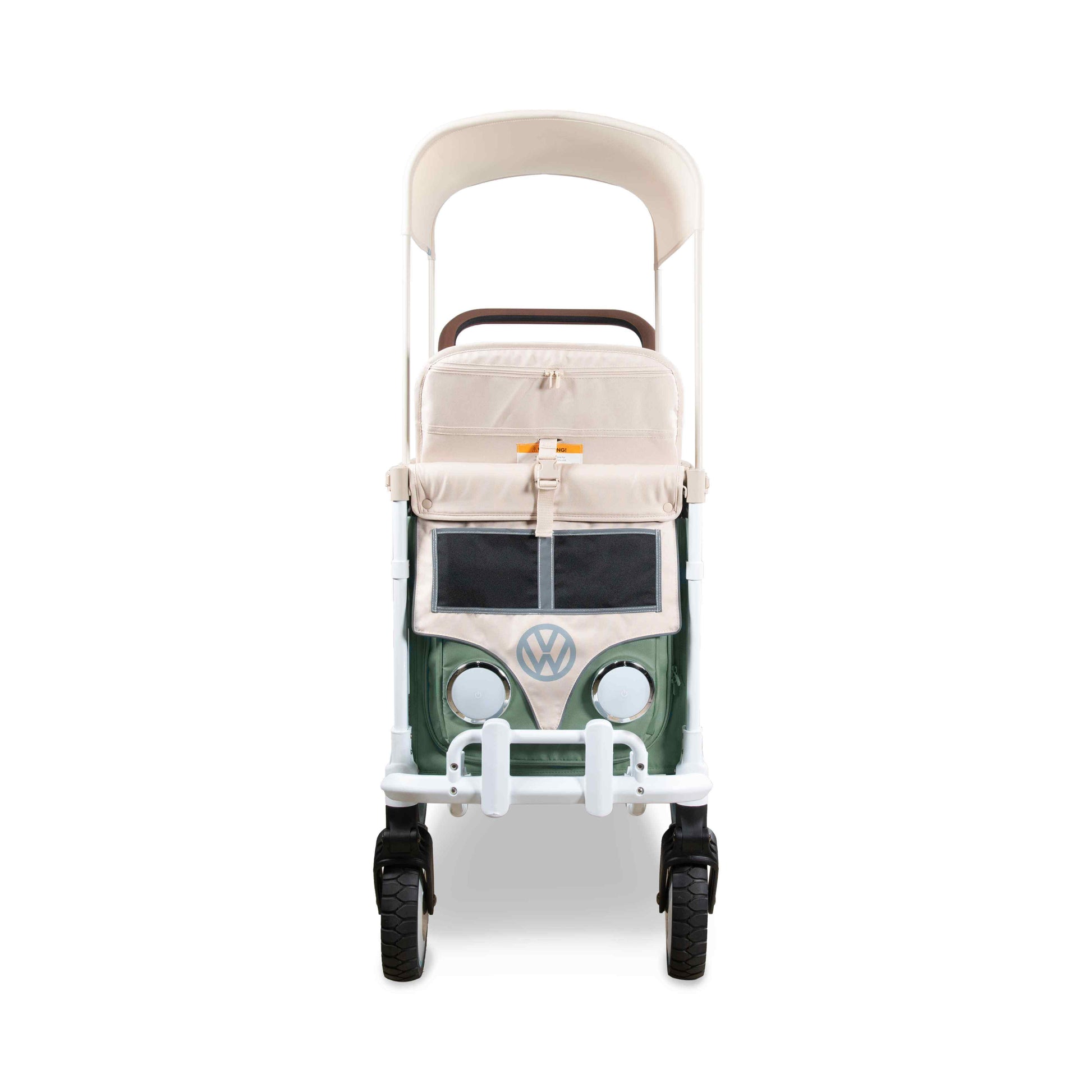 VW2 Volkswagen Stroller Wagon - Front View of the Wagon Green