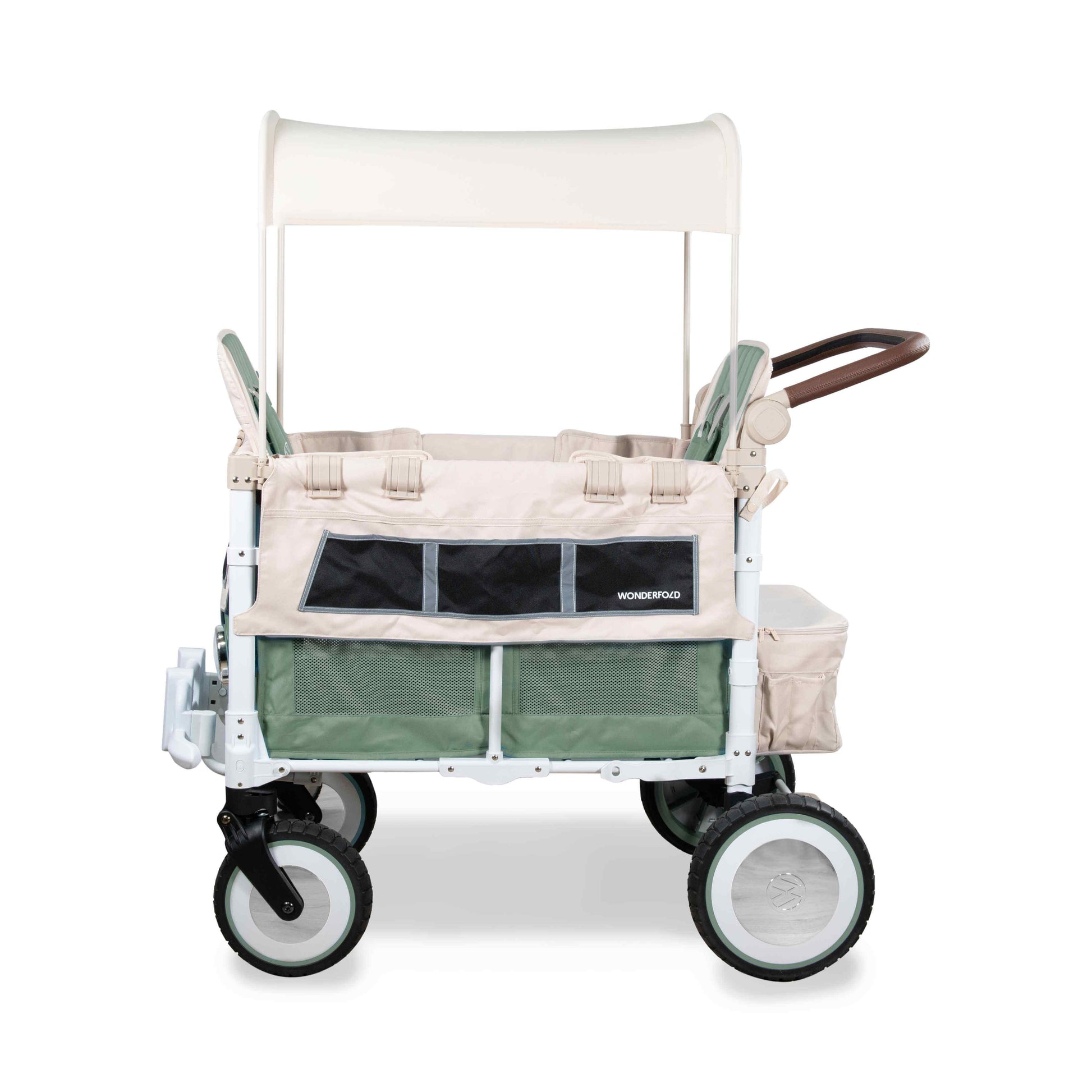 VW2 Volkswagen Stroller Wagon - Side View of the Wagon Green