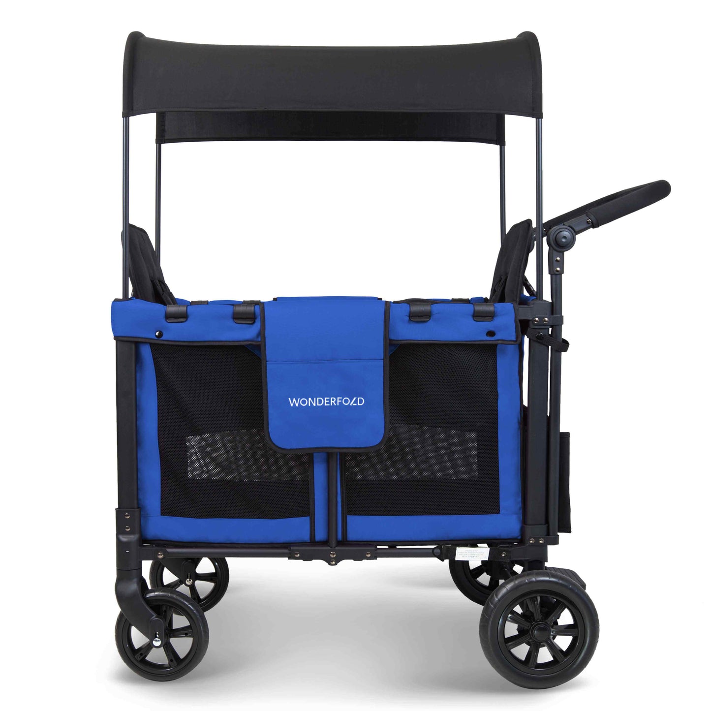 W2 Original + Double Stroller Wagon - Side View of W2 Original + Double Stroller Wagon Blue