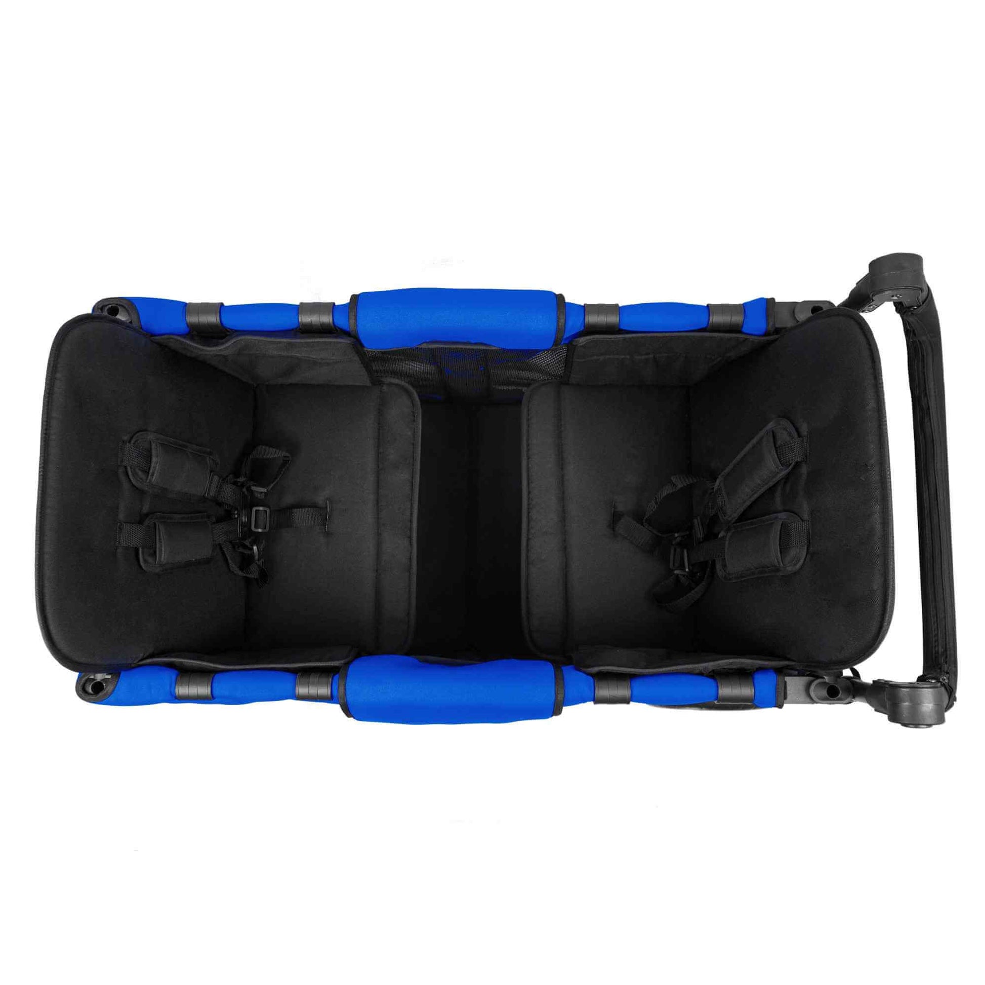 W2 Original + Double Stroller Wagon - Top View of W2 Original + Double Stroller Wagon Blue