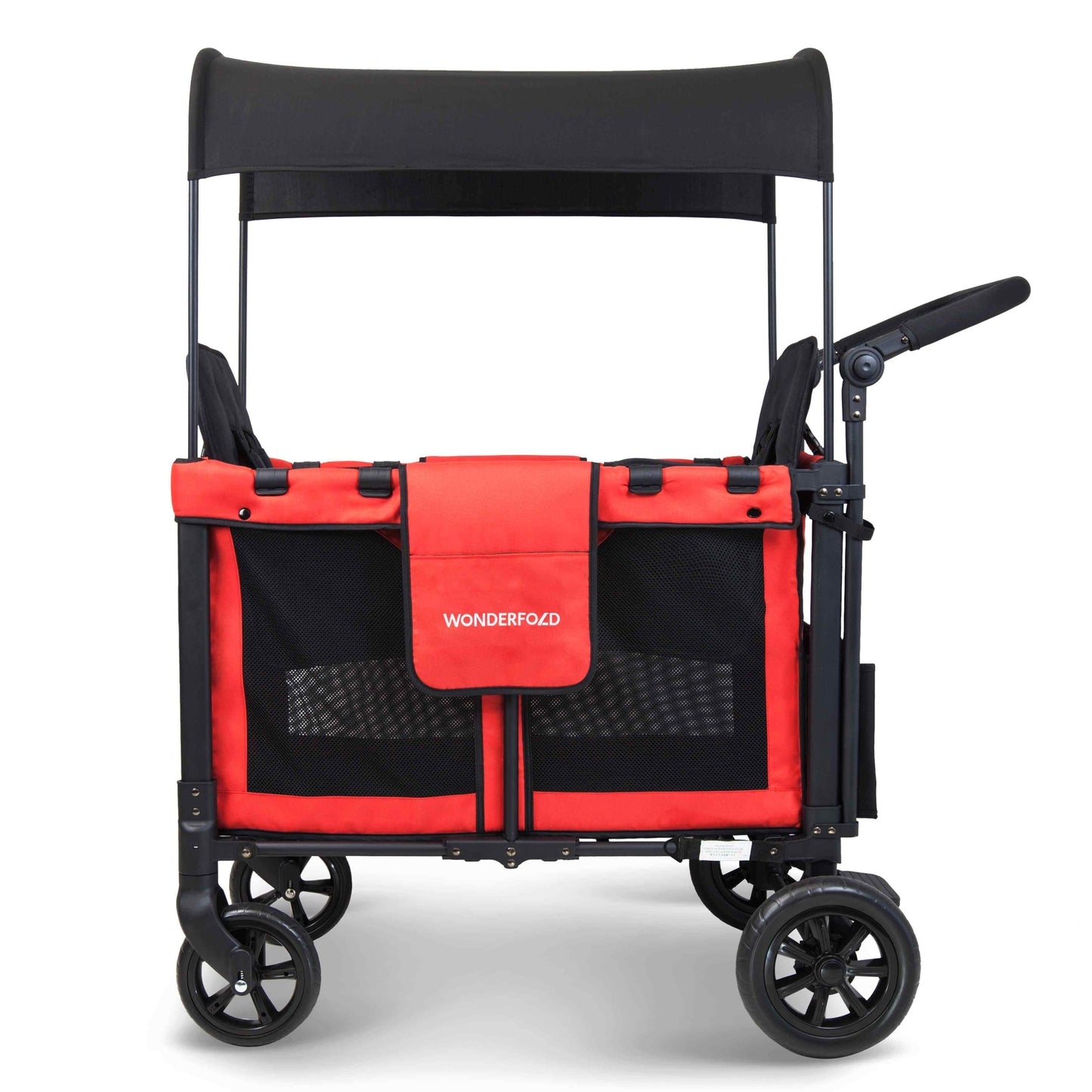 W2 Original + Double Stroller Wagon - Side View of W2 Original + Double Stroller Wagon Red