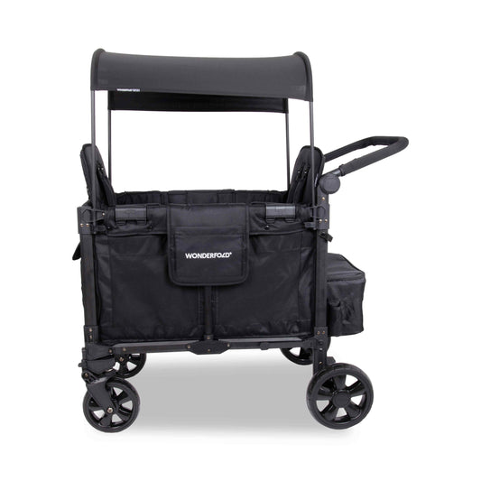 W2 Elite Pro Double Stroller Wagon - Side View of the Wagon Black