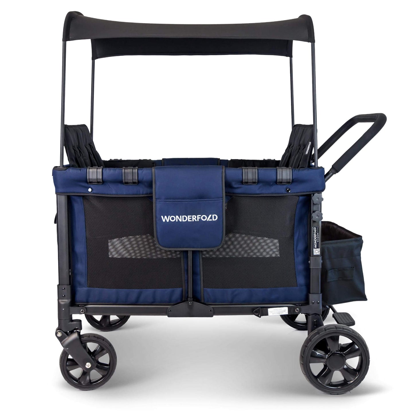 W4 Original Quad Stroller Wagon - Side View of the Product Wagon Blue