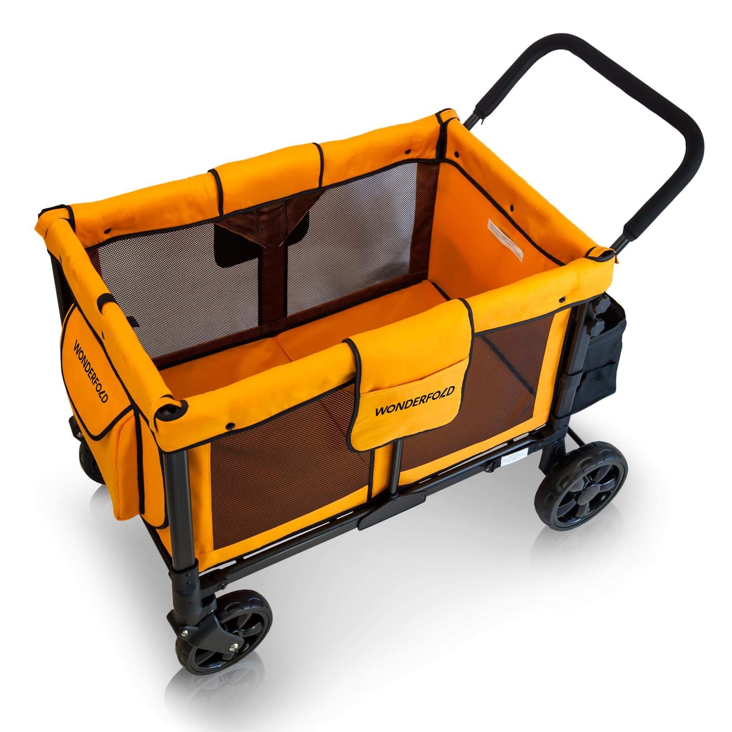 W4 Original Quad Stroller Wagon - Top View of the Wagon Orange
