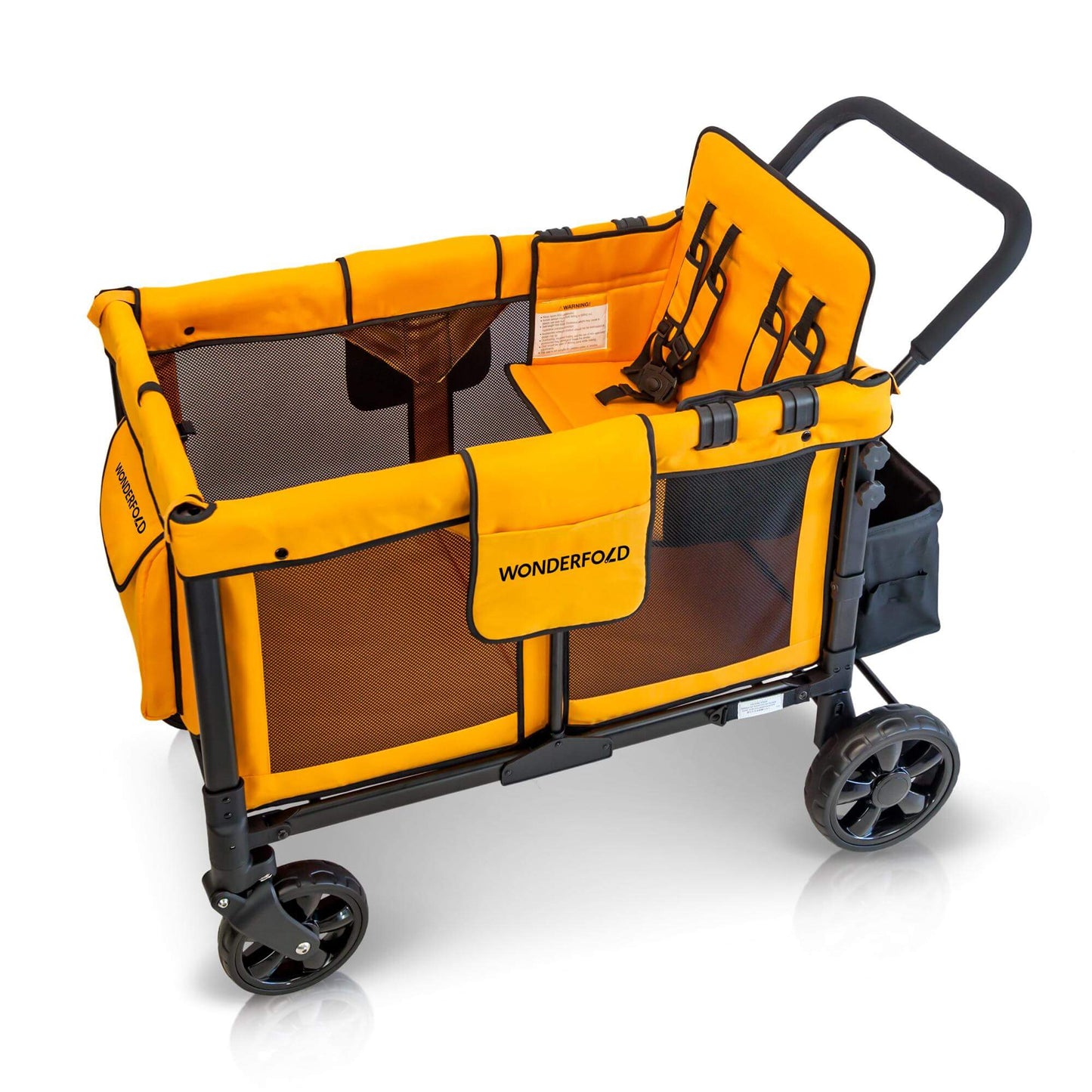 W4 Original Quad Stroller Wagon - Top View of the Wagon Orange