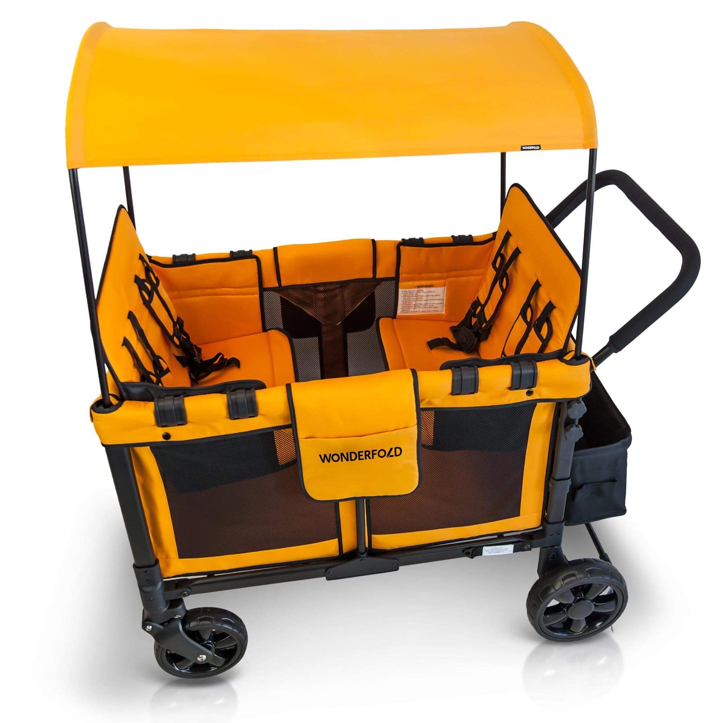 W4 Original Quad Stroller Wagon - Top View of the Wagon Orange